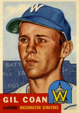 1953 Topps Gil Coan #133 Baseball Card