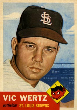 1953 Topps Vic Wertz #142 Baseball Card