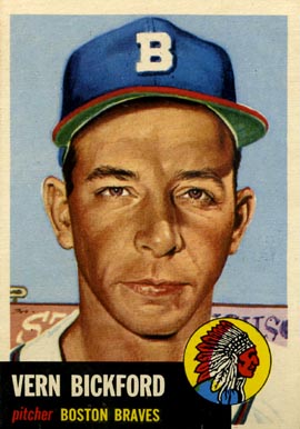 1953 Topps Vern Bickford #161 Baseball Card