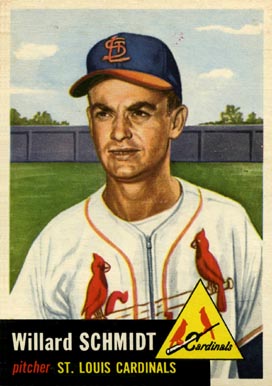1953 Topps Willard Schmidt #168 Baseball Card