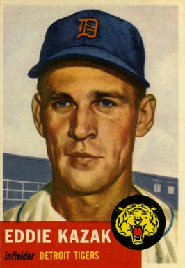 1953 Topps Eddie Kazak #194 Baseball Card