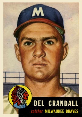 1953 Topps Del Crandall #197 Baseball Card