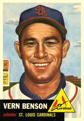 1953 Topps Vern Benson #205 Baseball Card