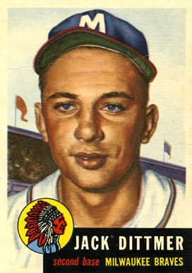 1953 Topps Jack Dittmer #212 Baseball Card