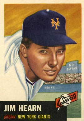 1953 Topps Jim Hearn #38 Baseball Card