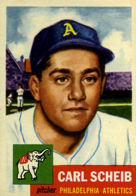 1953 Topps Carl Scheib #57 Baseball Card