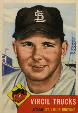 1953 Topps Virgil Trucks #96 Baseball Card