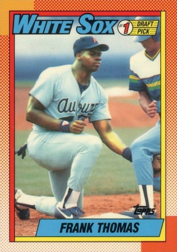 1990 Topps Tiffany Frank Thomas #414 Baseball Card
