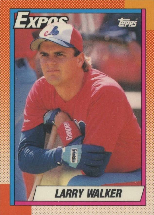 1990 Topps Tiffany Larry Walker #757 Baseball Card