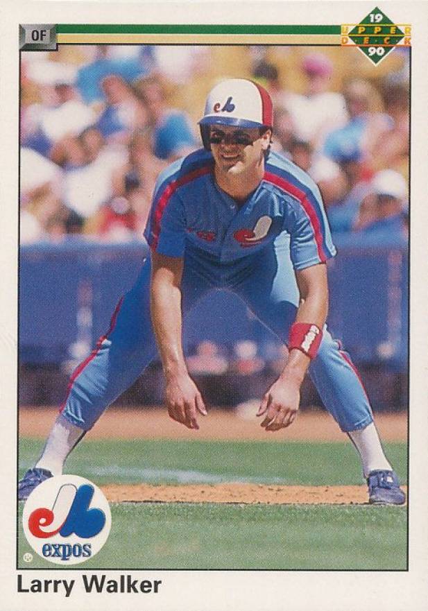 1990 Upper Deck Larry Walker #466 Baseball Card