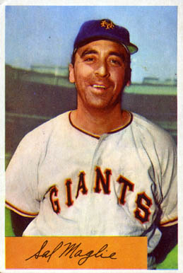 1954 Bowman Sal Maglie #105a Baseball Card