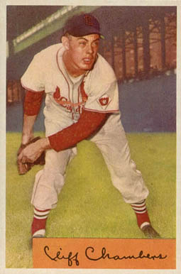 1954 Bowman Cliff Chambers #126 Baseball Card