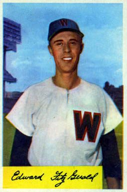1954 Bowman Edward FitzGerald #168 Baseball Card