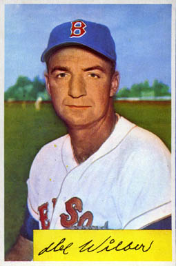 1954 Bowman Del Wilber #178 Baseball Card
