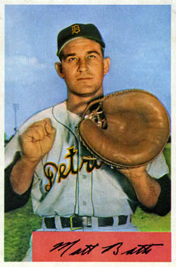 1954 Bowman Matt Batts #183 Baseball Card