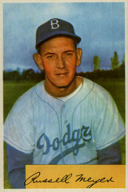 1954 Bowman Russ Meyer #186 Baseball Card