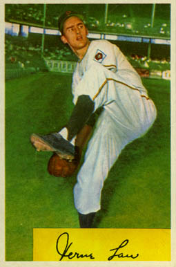 1954 Bowman Vern Law #187 Baseball Card