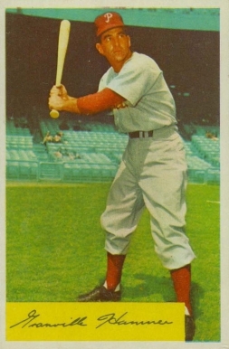 1954 Bowman Granville Hamner #47b Baseball Card
