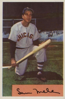 1954 Bowman Sam Mele #22a Baseball Card