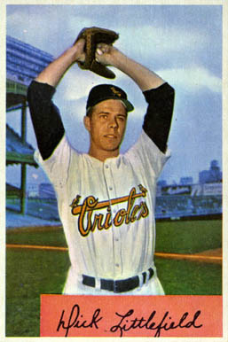 1954 Bowman Dick Littlefield #213 Baseball Card