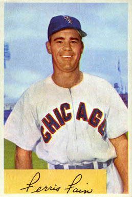 1954 Bowman Ferris Fain #214 Baseball Card