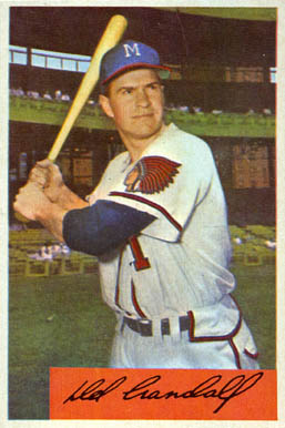 1954 Bowman Del Crandall #32 Baseball Card