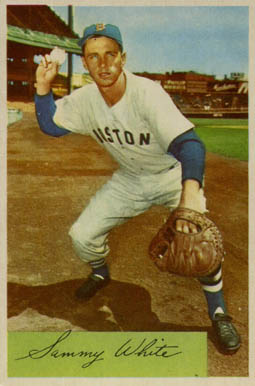 1954 Bowman Sammy White #34 Baseball Card