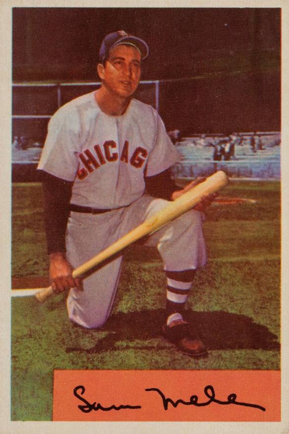 1954 Bowman Sam Mele #22b Baseball Card