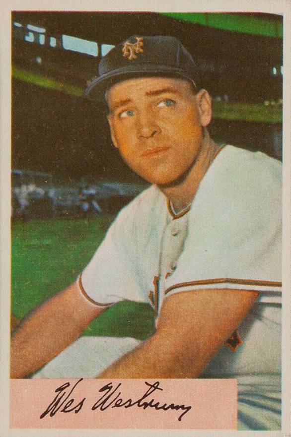 1954 Bowman Wes Westrum #25b Baseball Card