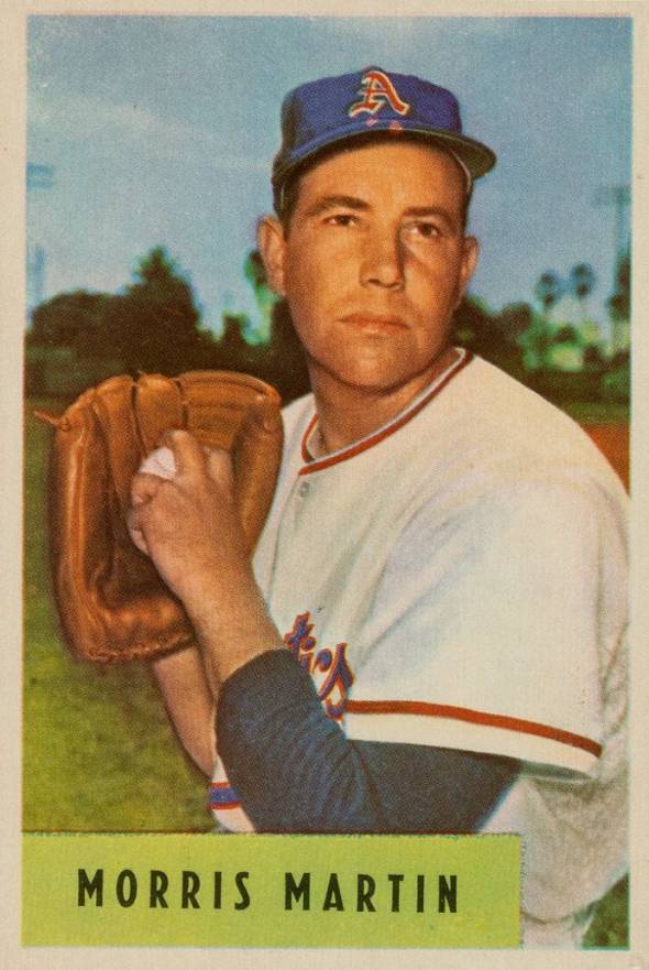 1954 Bowman Morris Martin #179b Baseball Card