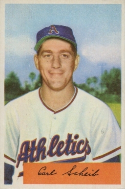 1954 Bowman Carl Scheib #67c Baseball Card