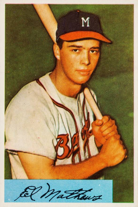 1954 Bowman Eddie Mathews #64 Baseball Card