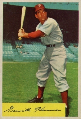 1954 Bowman Granny Hamner #47a Baseball Card