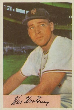 1954 Bowman Wes Westrum #25a Baseball Card