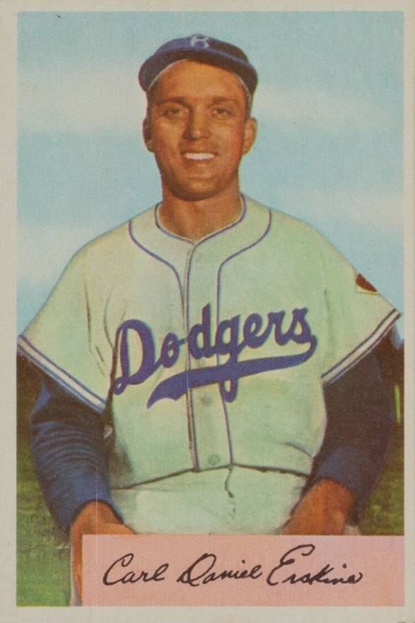 1954 Bowman Carl Erskine #10 Baseball Card