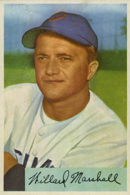 1954 Bowman Willard Marshall #70 Baseball Card