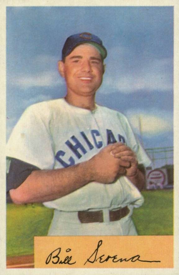 1954 Bowman Bill Serena #93b Baseball Card