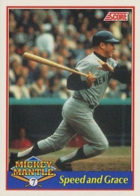 1991 Score Mickey Mantle Speed and Grace #5 Baseball Card