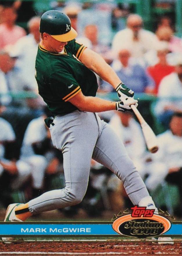 1991 Stadium Club Mark McGwire #399 Baseball Card