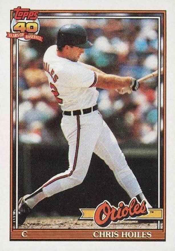 1991 Topps Chris Hoiles #42 Baseball Card