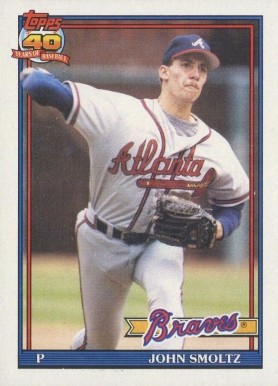 1991 Topps John Smoltz #157 Baseball Card