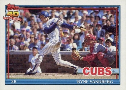 1991 Topps Ryne Sandberg #740 Baseball Card