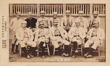 1887 Kalamazoo Bats Team Boston B.B.C. # Baseball Card