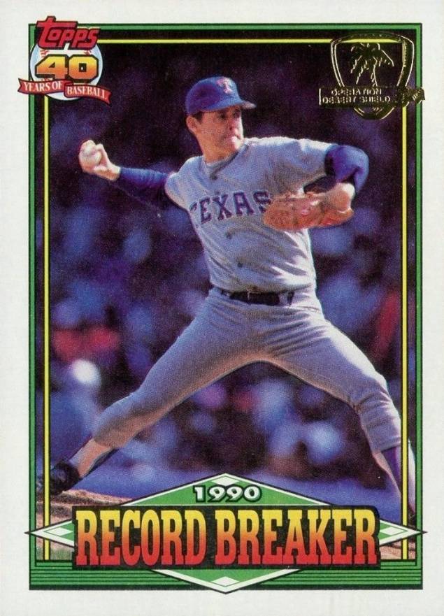 1991 Topps Desert Shield Nolan Ryan #6 Baseball Card