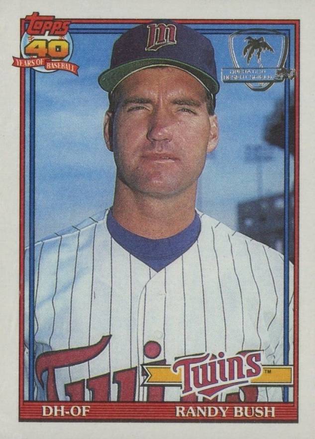 1991 Topps Desert Shield Randy Bush #124 Baseball Card