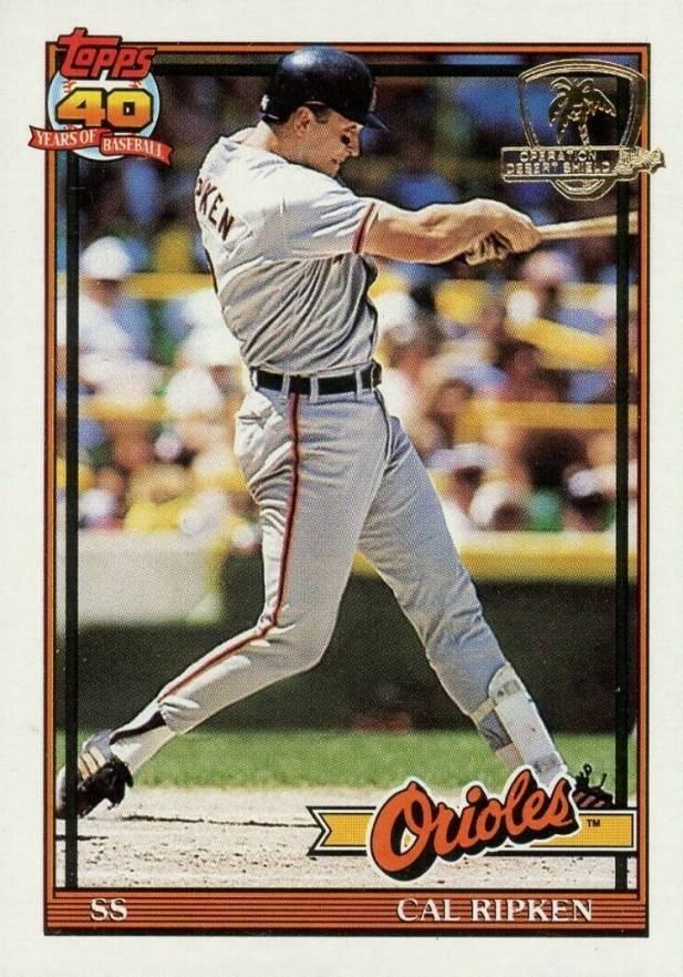 1991 Topps Desert Shield Cal Ripken Jr. #150 Baseball Card