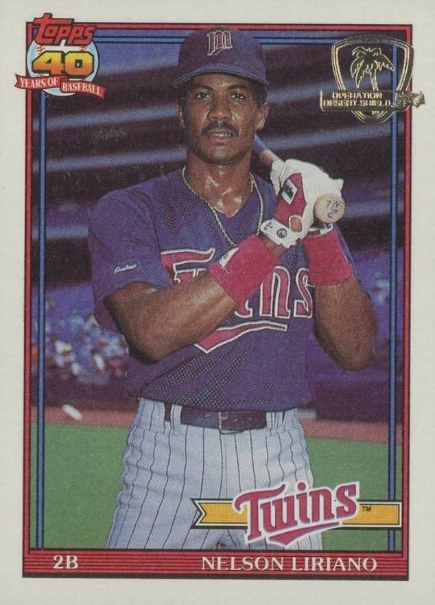 1991 Topps Desert Shield Nelson Liriano #18 Baseball Card