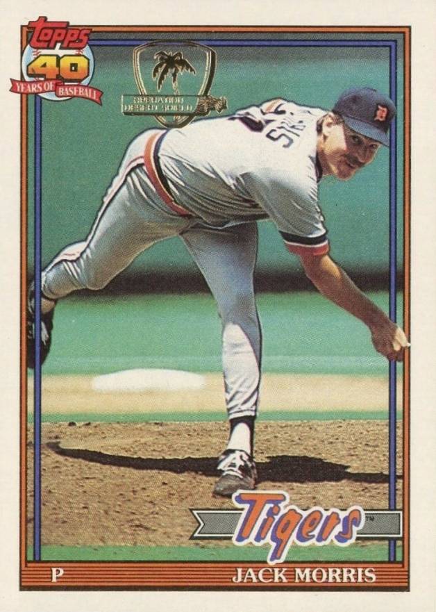 1991 Topps Desert Shield Jack Morris #75 Baseball Card