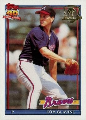 1991 Topps Desert Shield Tom Glavine #82 Baseball Card