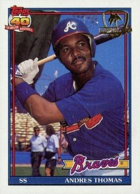 1991 Topps Desert Shield Andres Thomas #111 Baseball Card